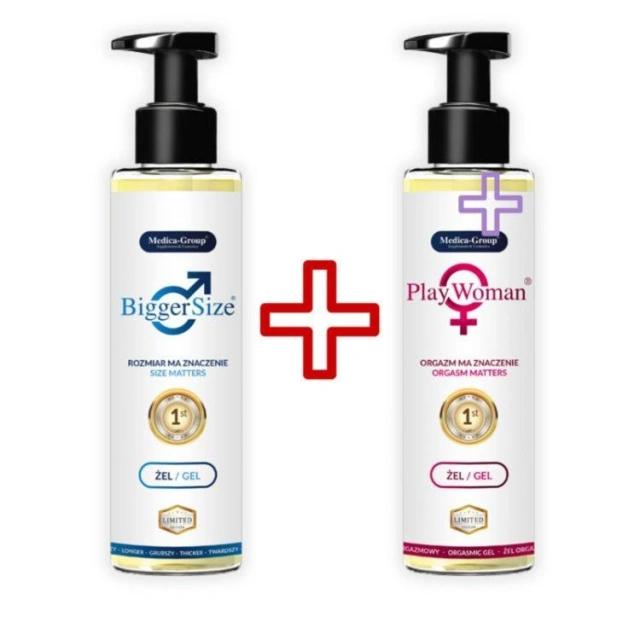 Zestaw dla Par Żel BiggerSize 150ml + Żel PlayWoman 150ml 