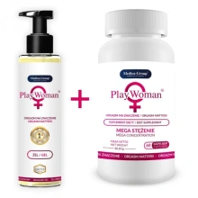 Mega Zestaw dla Kobiet PlayWoman 60 kaps. + PlayWoman Żel 150ml 