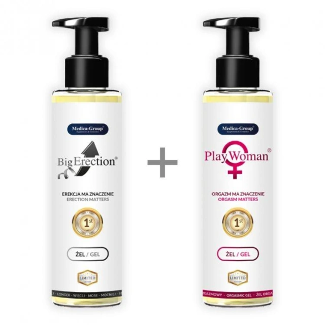 Zestaw dla Dwojga Żel BigErection 150ml + Żel PlayWoman 150ml | 100% ORYGINAŁ| DYSKRETNA PRZESYŁKA