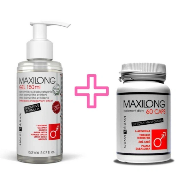 Zestaw na Powiększenie Penisa Maxilong 60 kaps. + Żel Maxilong 150ml 