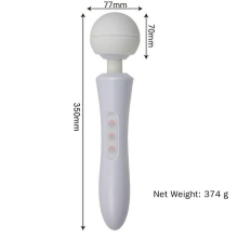 Masażer Wibracyjny Massager Ultra Powerful -Big B-Series Magic 20 Funkcji USB Biały | 100% ORYGINAŁ| DYSKRETNA PRZESYŁKA