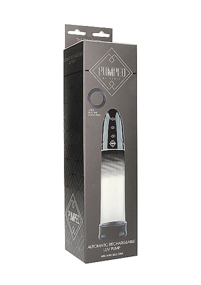 Pompka do penisa automatyczna 30,5 cm z 3 trybami i USB – kontrola podciśnienia – Automatic Rechargeable Luv Pump Black