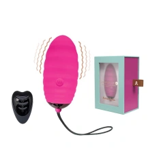Wibrator jajko silikonowe z pilotem cichy 10 trybów – Ocean Breeze 2.0 Pink