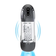 SonicPull - Suction and Vibration Masturbator Pump - Multimedia Enhanced - Gun Metal