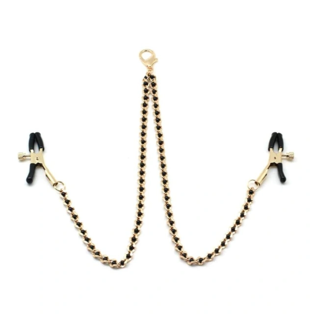 Klamerki Na Sutki Black Beads Chains And Nipple Clamps Liebe Seele