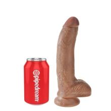 Dildo 23 Cm Cock 9 Inch W/balls Tan King Cock 
