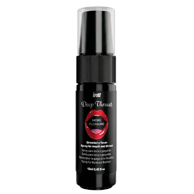 Spray do Seksu Oralnego Deep Throat Strawberry 12ml Intt 