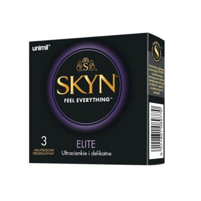 Skyn Elite Prezerwatywy Nielateksowe 3 Szt. Unimil | 100% ORYGINAŁ| DYSKRETNA PRZESYŁKA