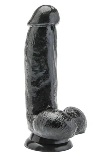 Klasyczne Dildo z Jądrami Get Real 15cm Czarny 