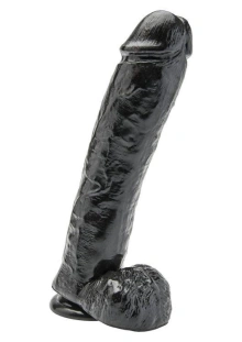 Klasyczne Dildo z Jądrami Get Real 28cm Czarny 