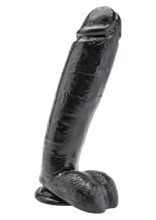 Klasyczne Dildo z Jądrami Get Real 23cm Czarny 