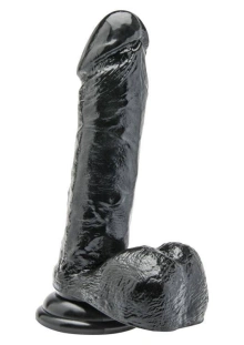 Klasyczne Dildo z Jądrami Get Real 18cm Czarny 