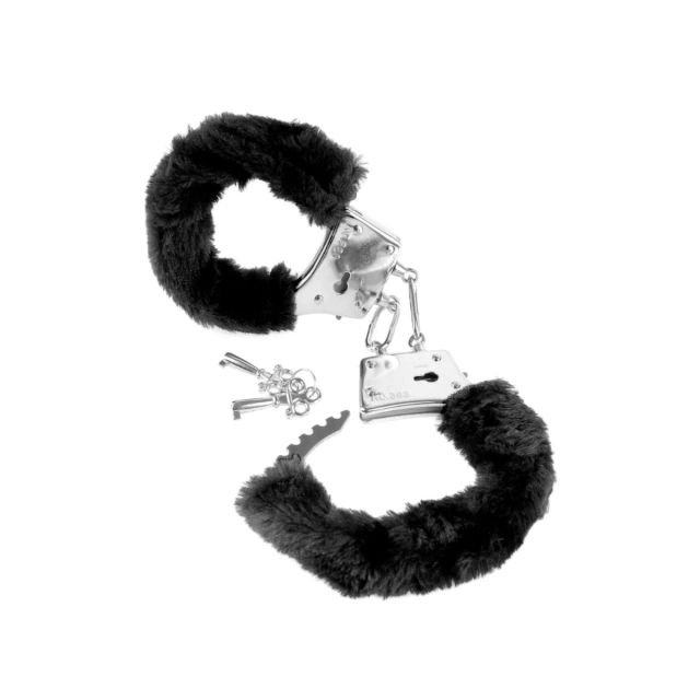 Kajdanki Fetish Fantasy Series Beginner'S Furry Cuffs Black Pipedream | 100% ORYGINAŁ| DYSKRETNA PRZESYŁKA