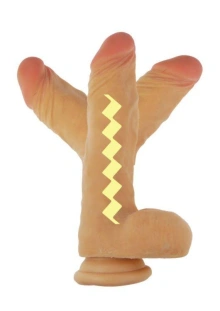 Realistyczne Dildo z Przyssawką Posejdon Elastyczne 21cm Cielisty 