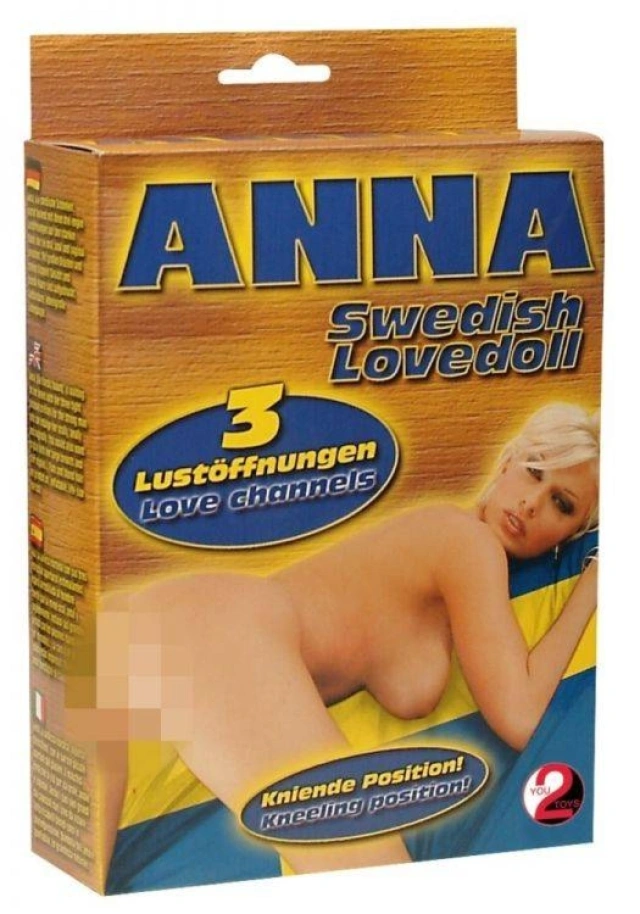 Dmuchana Lalka Klęcząca Szwedka Anna 3 Otwory 