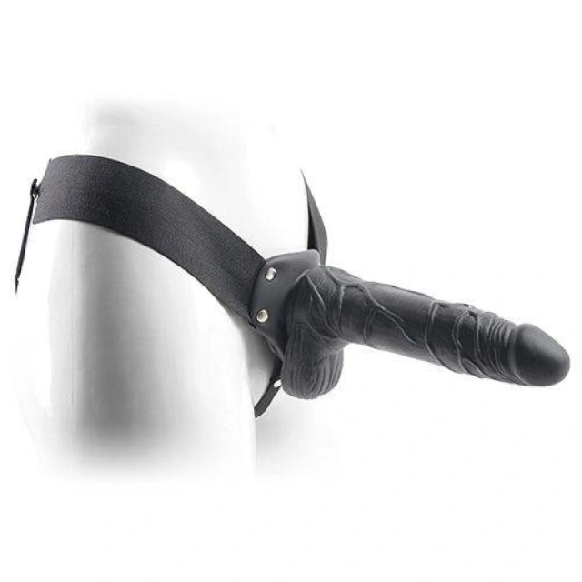 Real Rapture Strap On Pusty z Jądrami 20,5cm Czarny 