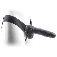 Real Rapture Strap On Pusty z Jądrami 20,5cm Czarny 