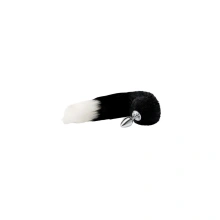 Korek Analny Lisi Ogon Metal Plug Black Indigo Fox Tail Whipsmart