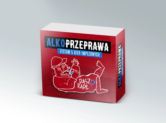 Zestaw 5 Gier Imprezowych Alkoholowych - Alkoprzeprawa 5w1