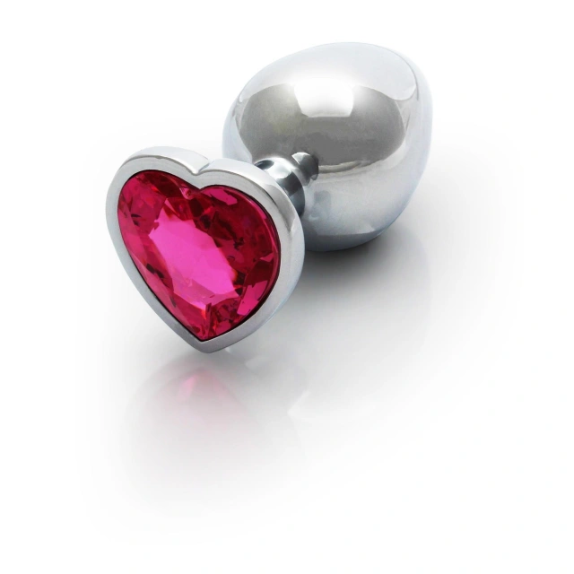 Metalowy korek analny z sercem M - Heart Gem Butt Plug - Medium