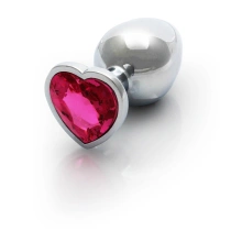 Metalowy korek analny z sercem M - Heart Gem Butt Plug - Medium