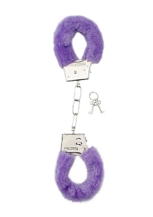 Kajdanki futrzane fioletowe – Furry Handcuffs Purple