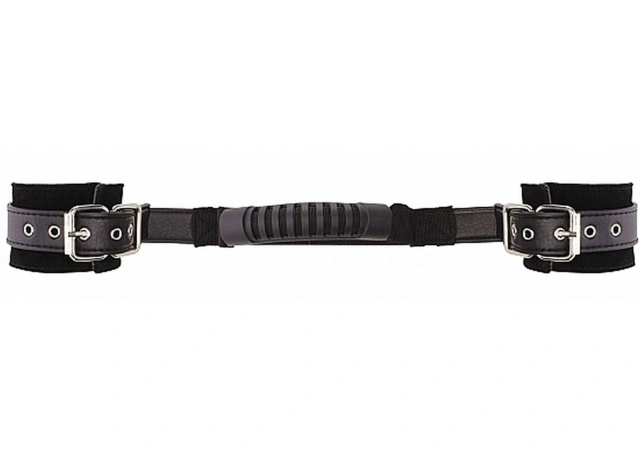 Adjustable Leather Handcuffs - Black