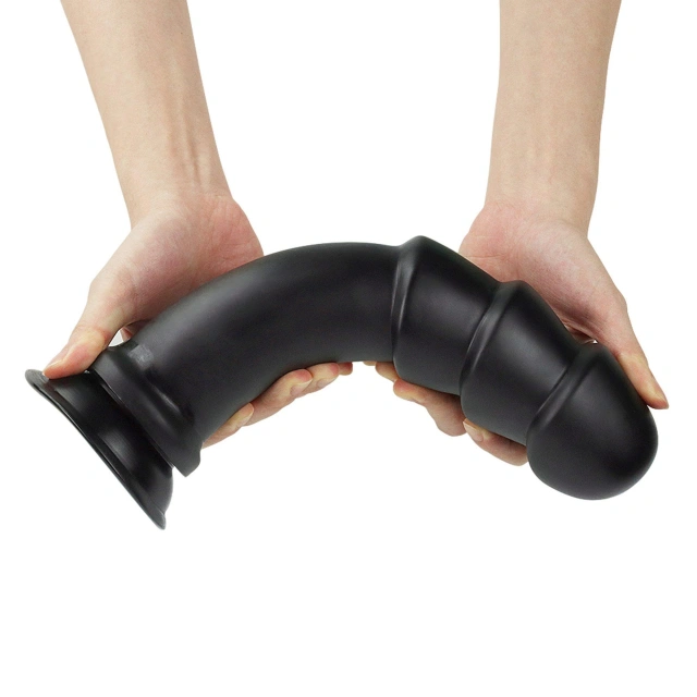 Duże dildo analne XXL dla zaawansowanych 28,5 cm czarne – King Sized Anal Ripples Lovetoy