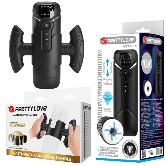 Pretty Love Aetolia 3-in-1 Automatic Masturbator with Universal Handle