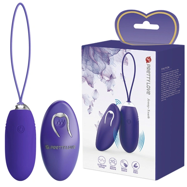 Wibrujące jajko bezprzewodowe USB 12 trybów z pilotem – Pretty Love Jenny Youth