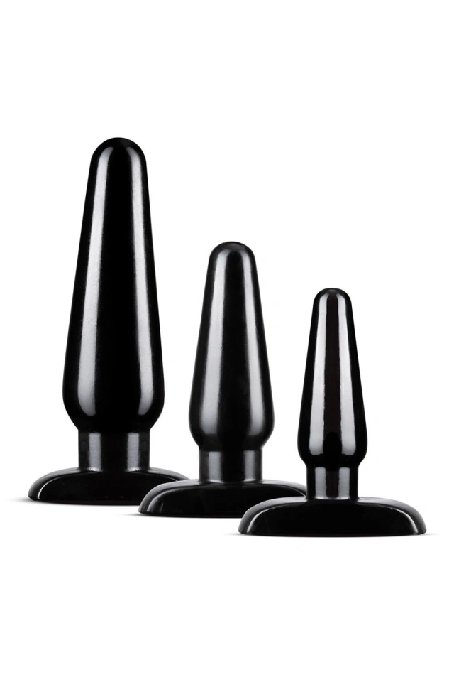 Zestaw Korków Blush Anal Adventures Basic Plug Kit Black Blush