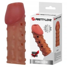 Nakładka na Penisa Żelowy Penis Sleeve Pretty Love Wodoodporny 