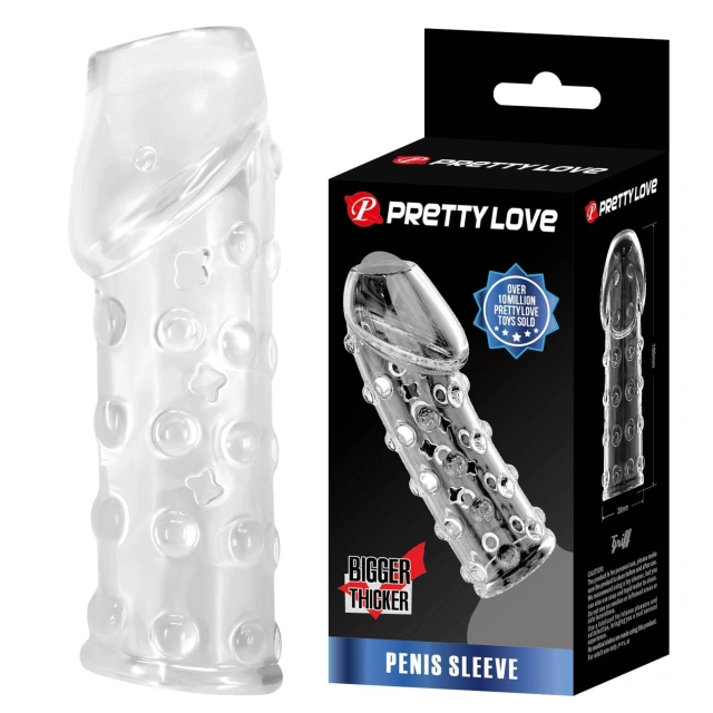 Nakładka na Penisa Żelowy Penis Sleeve Pretty Love Wodoodporny 
