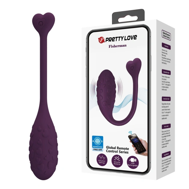 Stymulator Łechtaczki Fisherman Purple Pretty Love Sterowany Zdalnie Fioletowy 