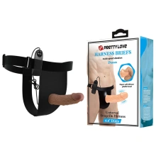 Proteza Penisa Strap-on Harness Briefs- Draven Strap-on 6 Pretty Love Wibrujący 