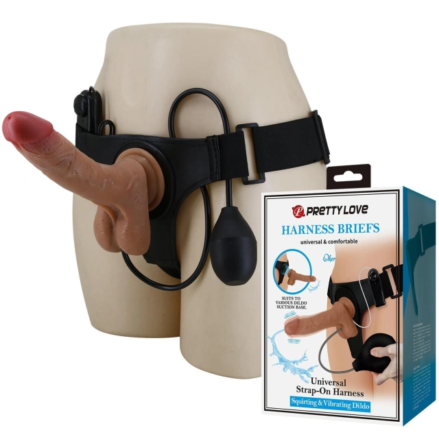 Pasek Strap-on Żelowy Oher Pretty Love Wibrujący 