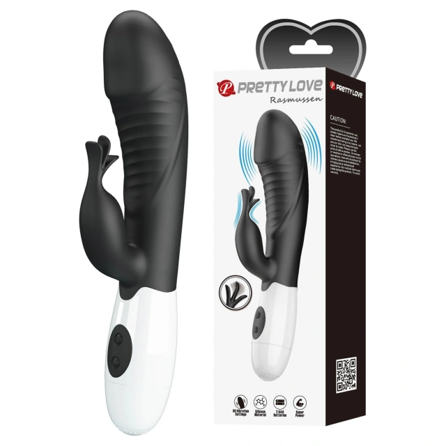 Wibrator Króliczek Rasmussen Dual Vibrator (black Edition) Pretty Love Czarny 