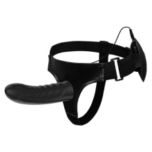 Silikonowy Strap-On Proteza Penisa Marvin 16cm Wibracje Czarny 