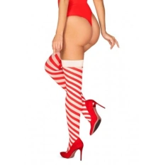 Kissmas pończochy czerwone S/M 