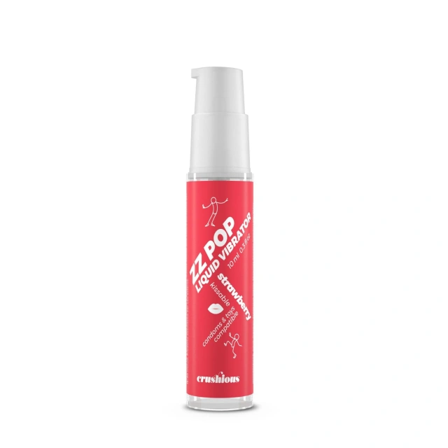 Żel Wibrator Zz Pop Liquid Strawberry Aroma 10ml Crushious 10 Ml | 100% ORYGINAŁ| DYSKRETNA PRZESYŁKA