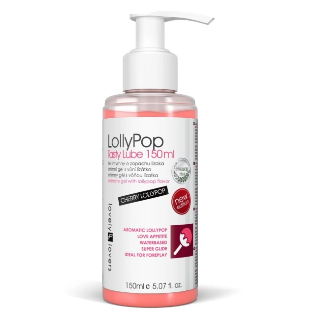 Lollypop Tasty Lube Lubrykant Jadalny 150 Ml Lovely Lovers | 100% ORYGINAŁ| DYSKRETNA PRZESYŁKA