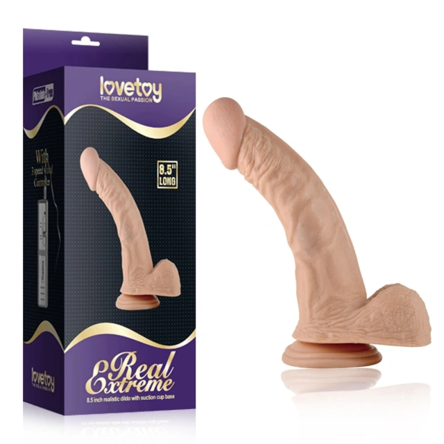 Dildo z Przyssawką Real Extreme Lovetoy 21,6 Cm Cielisty 
