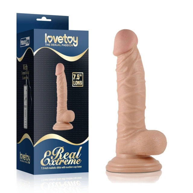 Dildo z Przyssawką Real Extreme Lovetoy 19,1 Cm Cielisty 