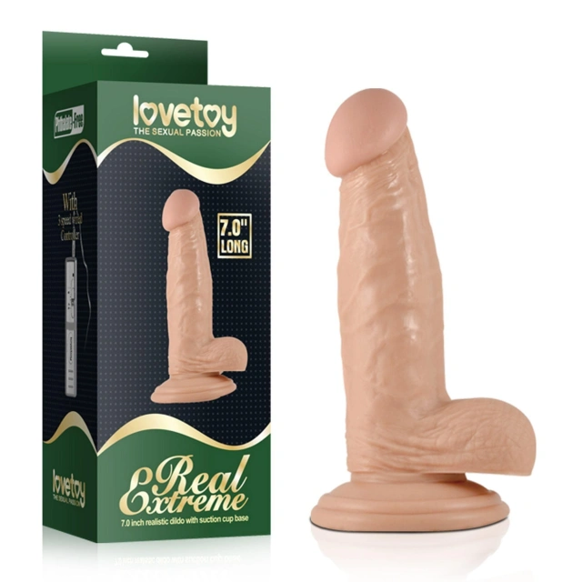Dildo z Przyssawką Real Extreme Lovetoy 17,8 Cm Cielisty 