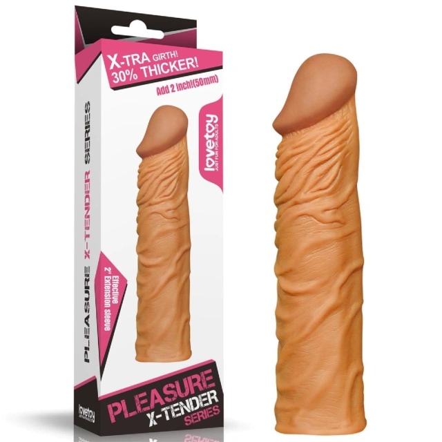 Nakładka na Penisa Add Pleasure X Tender Penis Brown Lovetoy 5,1 Cm 