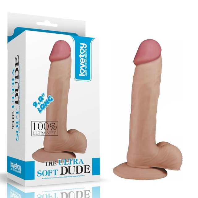 Dildo z Przyssawką The Ultra Soft Dude Lovetoy 22,9 Cm 