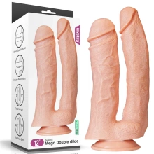 Dildo Mega Double Lovetoy Realistyczny 30,5 Cm 