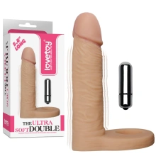 Korek Analny The Ultra Soft Double Lovetoy Wibrujący 14,7 Cm 