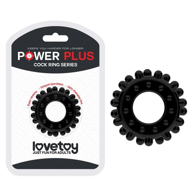 Pierścień Erekcyjny POWER PLUS Cockring Lovetoy Czarny 
