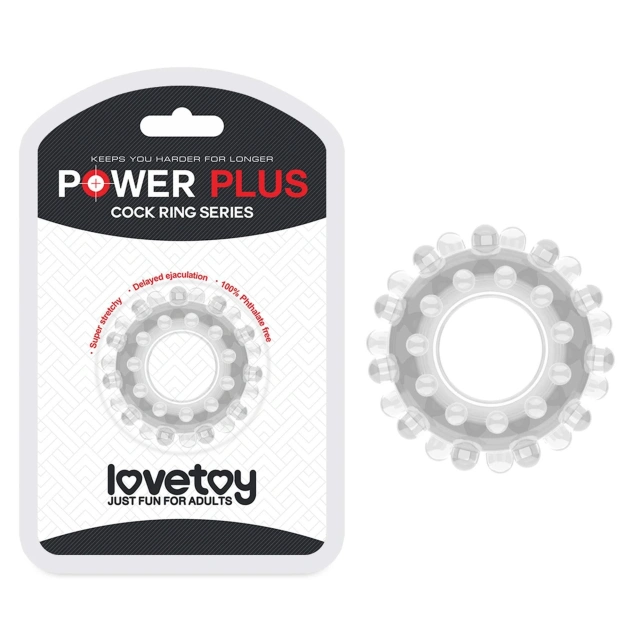 Pierścień Erekcyjny POWER PLUS Cockring Lovetoy Przezroczysty 